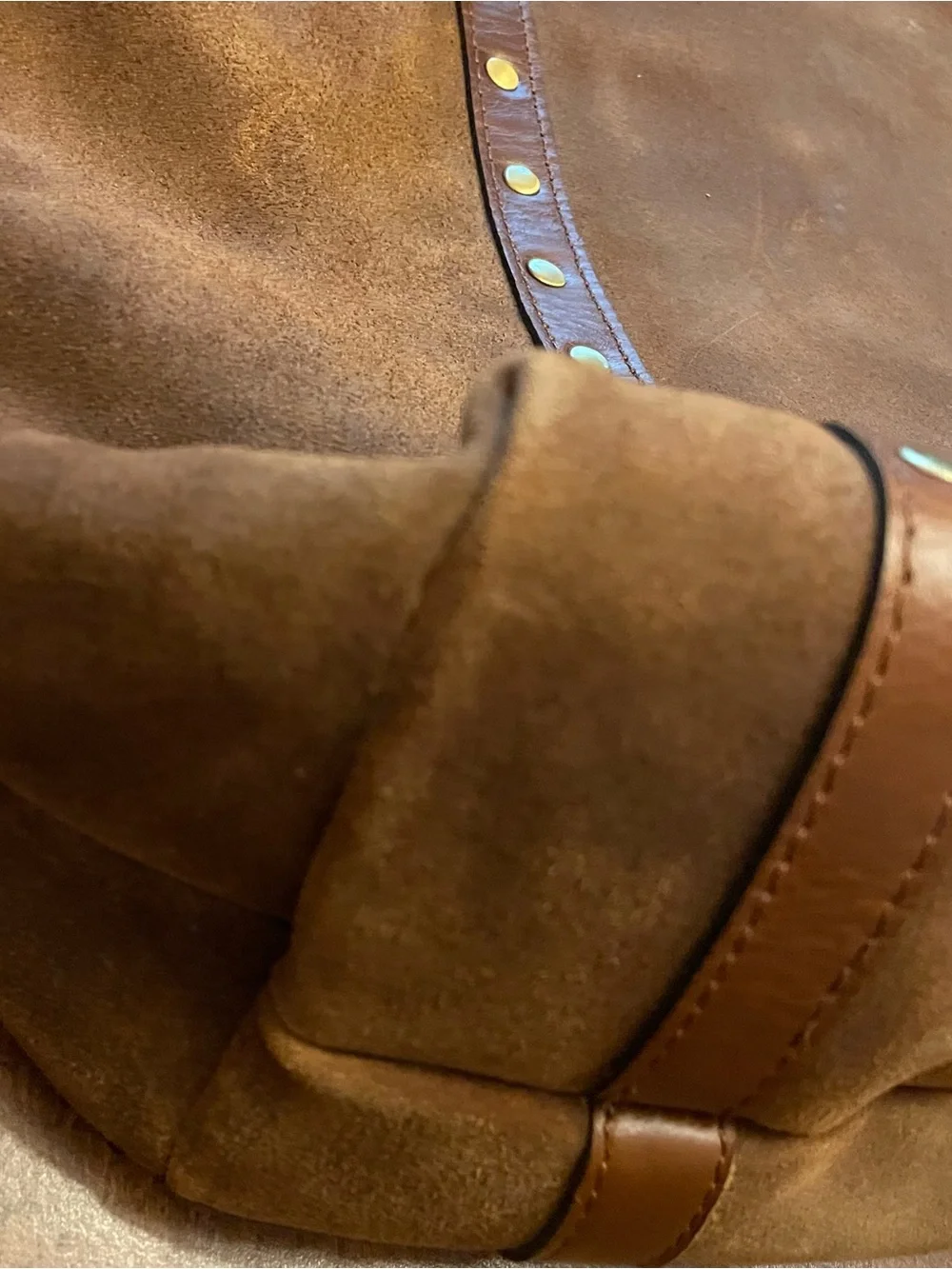 Patricia Nash Benvenuto Tote - Brown Burnished Suede - Large